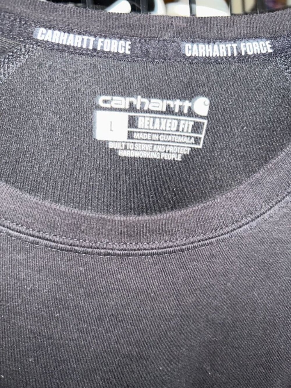 Carhartt Force Relaxed Fit Midweight Long-Sleeve Pocket T-Shirt Black Size L Us…